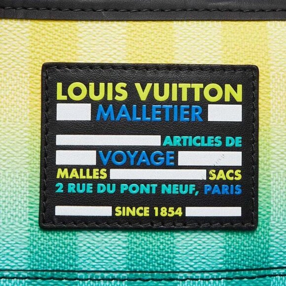 Louis Vuitton Graident Green Damier Canvas Weekend Tote PM Bag - Picture 5 of 11